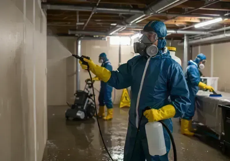 Basement Sanitization and Antimicrobial Treatment process in Morgantown, KY